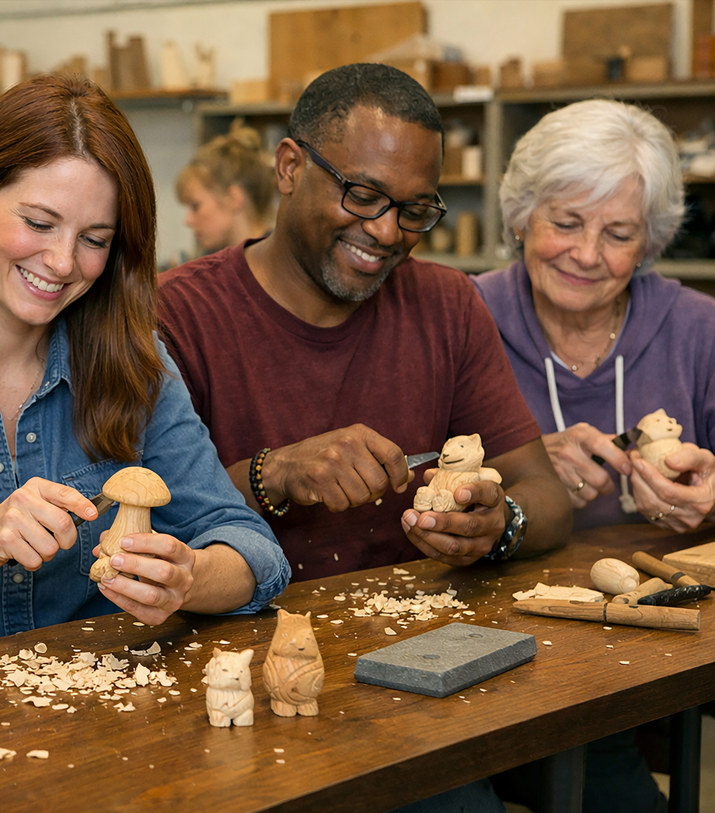 Mindful whittling retreat in Cornwall